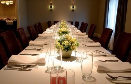 Table setup for a special event